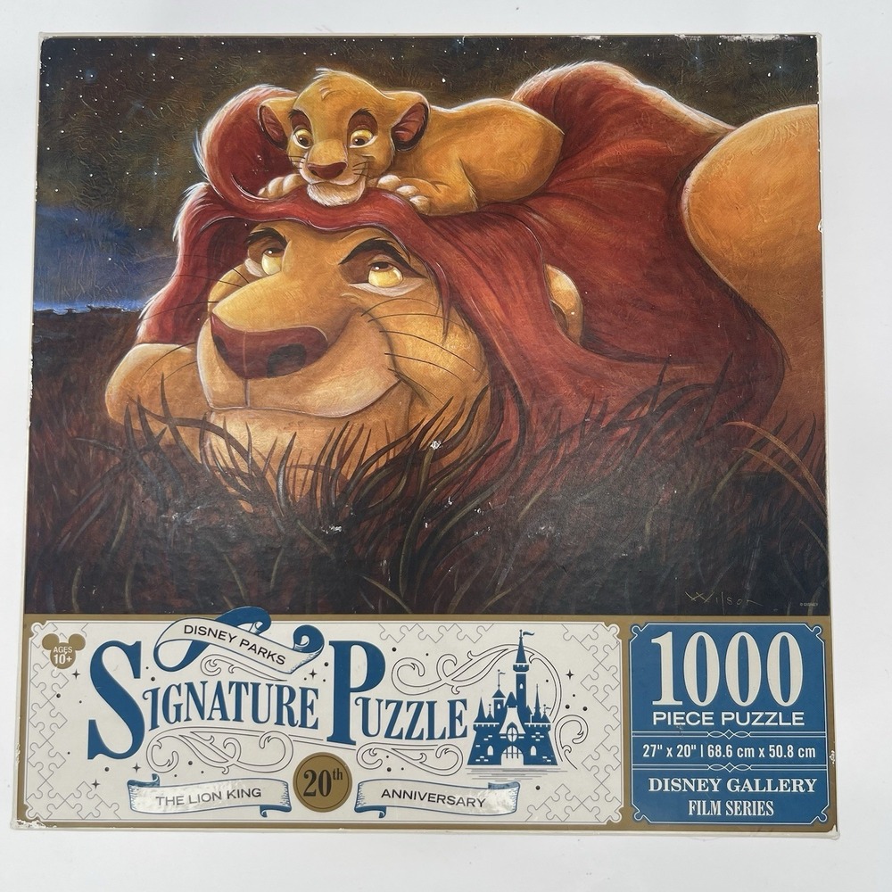 Disney Parks Signature Puzzle The Lion King 20th Anniversary 1000 Piece Puzzle